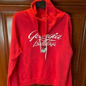 Georgia Bulldog Cowl neck sweatshirt size large